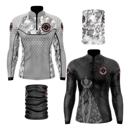 Kit Com 2 Camisa De Pesca + Bandana Proteção Solar Uv50 Kit Com 2 Camisa De Pesca + Bandana Proteção Solar Uv50