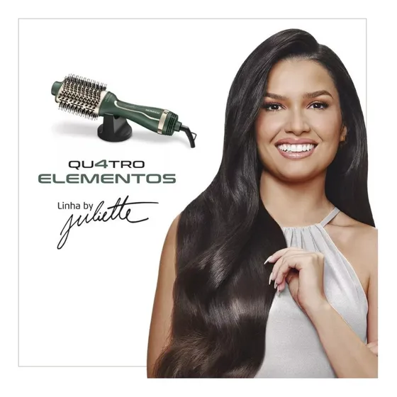 Escova Secadora Mondial 1200w Ceramica Juliette 110v E 220v Bivolt Secagem Rápida E Mais Saudável Elimina O Efeito Frizz E Mais Brilho 3 Em 1 Seca Alisa Modela Potência 1200w Cabo Giratório 2,5 M