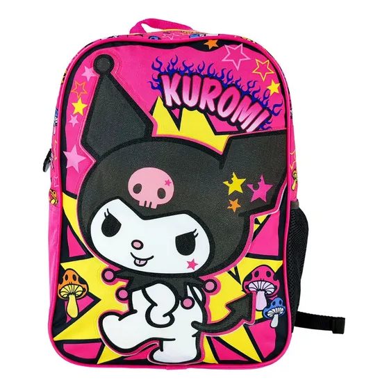 Scool Kombat Mochila Lonchera Cartuchera Escarchado Kuromi Color Multicolor