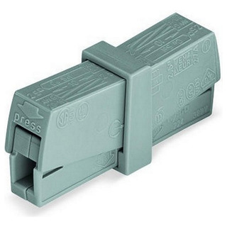 Conector Wago Passagem 1 Polo - 0,5 2,5mm - 224-201 Cinza - Conector Wago Passagem 1 Polo - 0,5 2,5mm - 224-201 Cinza -