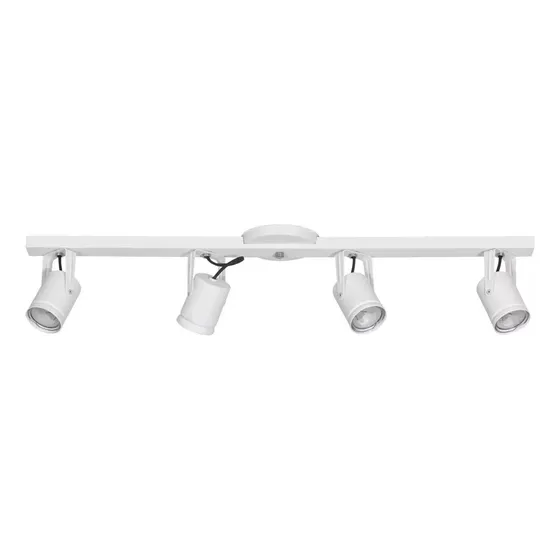 Spot Aplique Barral Slim Para 4 Luces Dicro Gu10 Direccionables Color Blanco Ferrolux S-4900B/T 220V