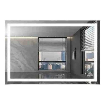 Espelho Retangular 60x110 Cm Jateado Led Lapidado Premium