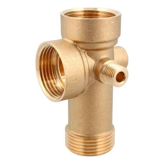 Union 5 Vias Bronce 90mm Para Bomba, Manómetro Y Presóstato