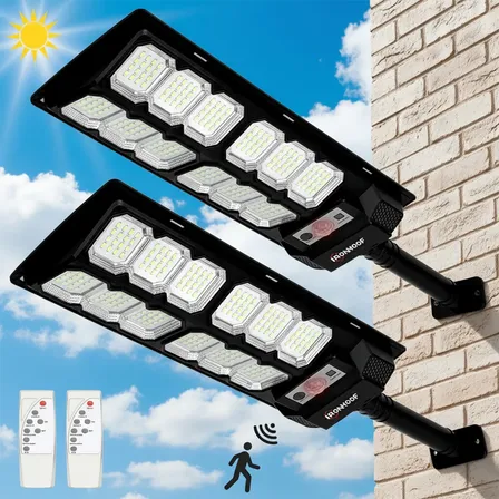 Kit 2 Luminaria Poste Solar 800w Led Solar Com Controle