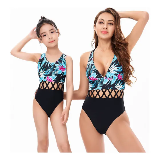 Trajes De Baño Bikini Hawaiano Para Madre E Hija