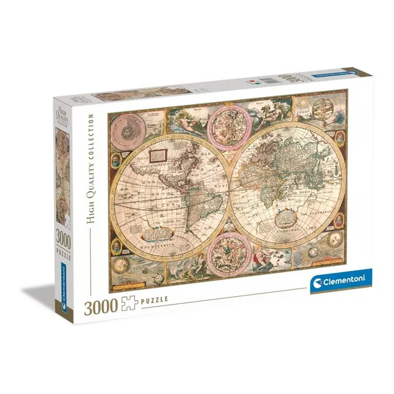 Puzzle Clementoni 3000 Piezas Mapa Antiguo Del Mundo