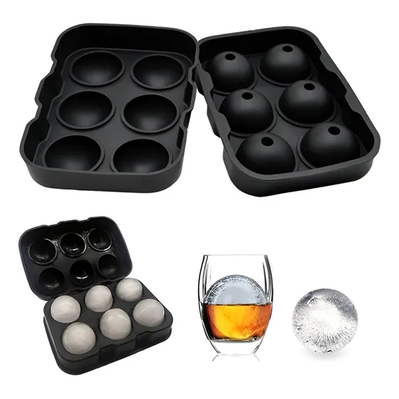 Hielera Molde De Silicona Bolas Hielo Cubetera Whisky Ice
