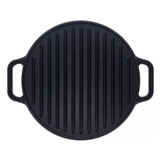 Plancha Redonda 32cm De Hierro Fundido Curado Victoria®