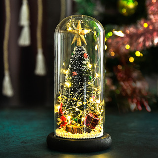 Árbol De Navidad Led En Cúpula De Vidrio Colorido Árbol De Navidad Led En Cúpula De Vidrio Colorido