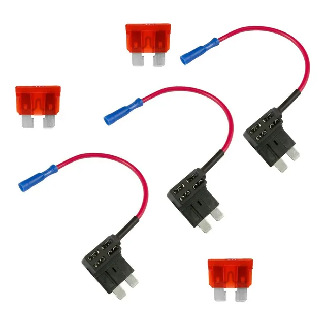 3 Roba Corriente Standard Con Porta Fusible + Fusible 10a