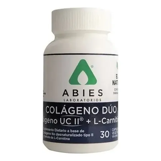 Colágeno Duo Abies 30 Cápsulas Sin Sabor + L-Carnitina Suplemento LABORATORIOS ABIES | Cuotas sin interés
