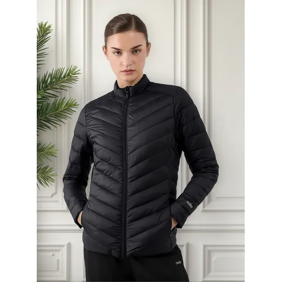 Chaqueta Acolchada Liviana Para Mujer Negro Owens Totto Full