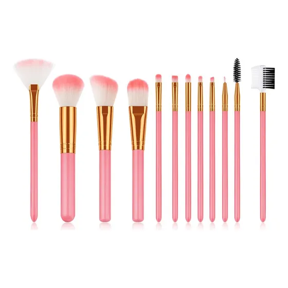 Kit De 12 Brochas De Maquillaje Con Estuche Único