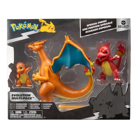 Figura Pokemon Multipack Charmander Charmeleon Charizard