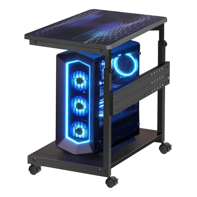 Soporte Para Torre De Computadora Móvil Ajustable Negro