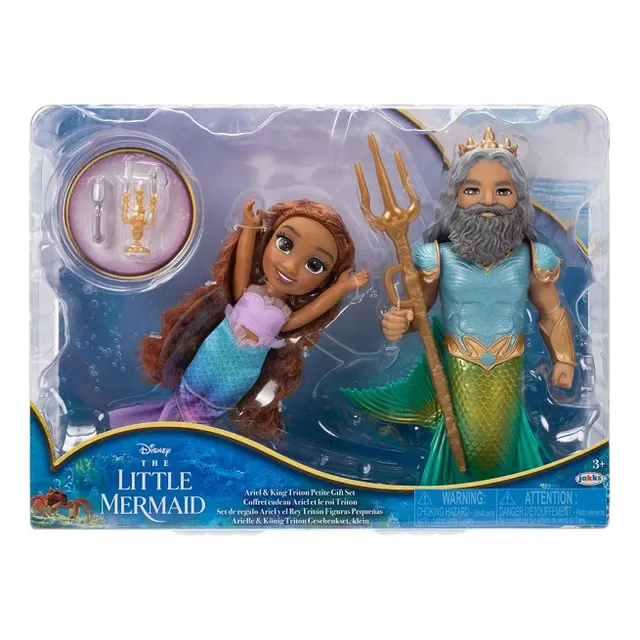 A Pequena Sereia Conjunto Com Ariel E Rei Tritão Sunny