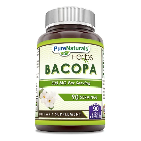 Suplemento Pure Naturals Bacopa 500 Mg 90 Cápsulas Vegetaria