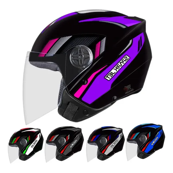 Capacete Moto Aberto Ebf Spark Jet Sting Feminino Masculino — foto 2