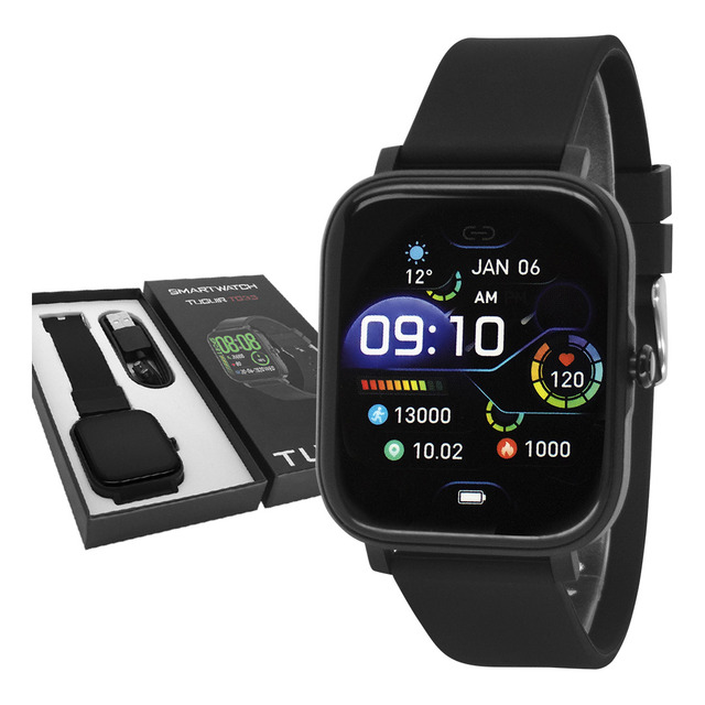 Relógio Smartwatch Tuguir Preto Digital 1 Ano De Garantia Relógio Smartwatch Tuguir Preto Digital 1 Ano De Garantia