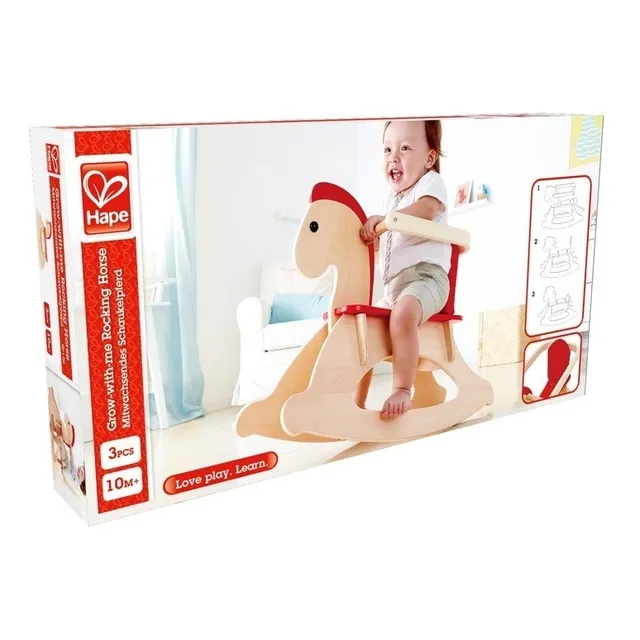 Caballito Mecedor De Madera Bebé Hape +10m  Balancín