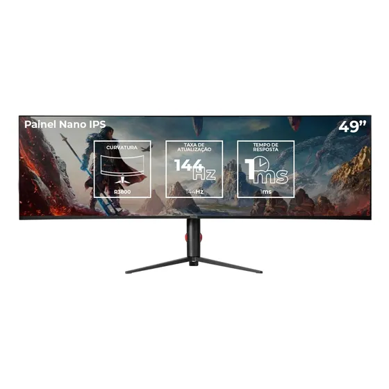 Monitor Gamer Pichau Cepheus Fuse Vpro49 U Nips 2k 1ms 144hz