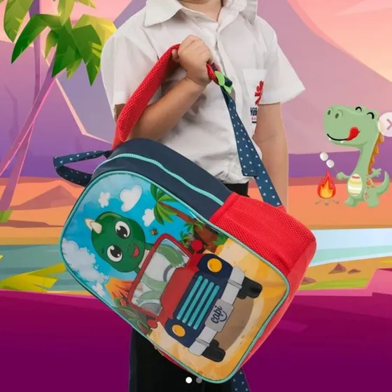 Bolso/ Morral Mediano Capi Kids Dinosaurio Para Niños