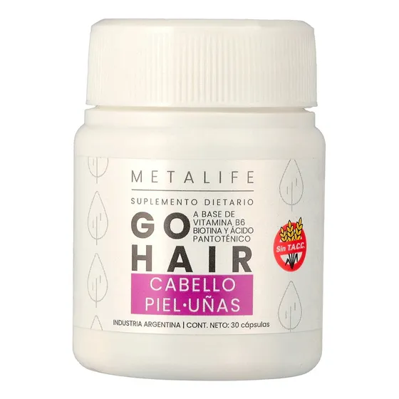 Suplemento Go Hair Pelo Sano Fuerte Sin Sabor X30 Cap
