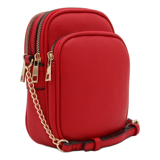 Modapuzzle Multi Bolsillo Pu Piel Bolsa De Cuerpo Y2vfn