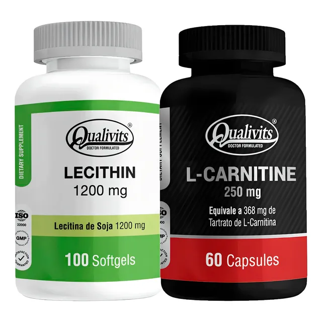Lecitina De Soja L Carnitina 250 Mg X 60 Cápsulas Qualivits Sabor Sin Sabor