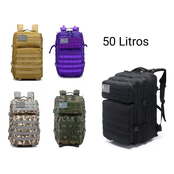 Bolso Morral Tactico Multifunción Crossfit 50l Uso Rudo