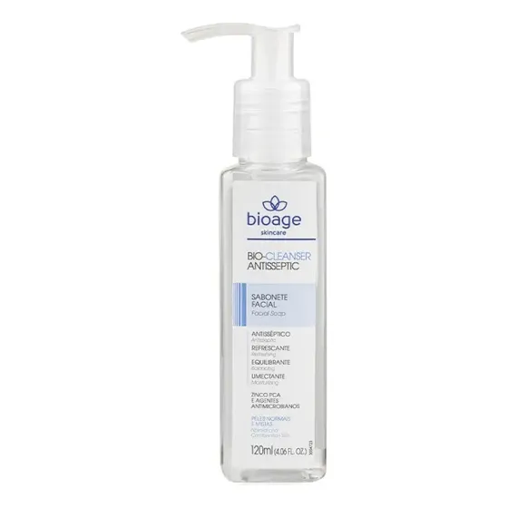 Sabonete Facial Antisséptico Bioage 120ml Bio-cleanser