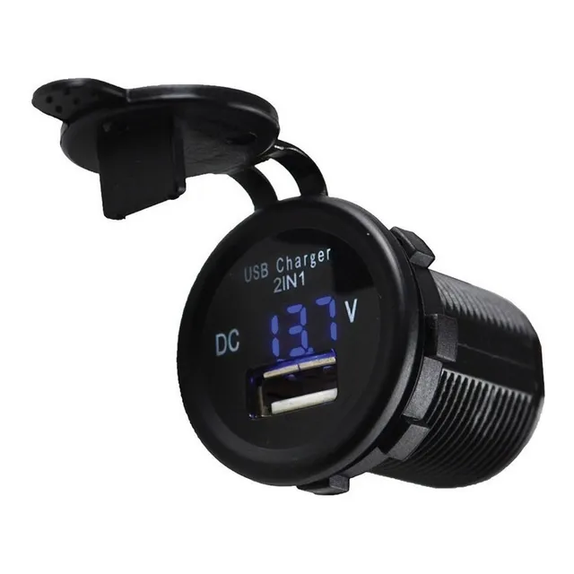 Medidor De Voltaje Digital Voltimetro Usb 12v/24v Carro Moto