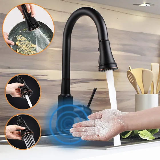 Grifo Cocina Contacto Sensor Movimiento Una Sola Manija Un 3