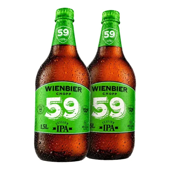 Kit 2 Chopp Cerveja Ipa 59 Senssion 1,5l Growler Churrasco