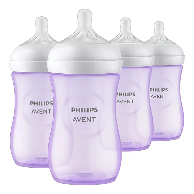 Biberon Avent Mamila 9 Oz Bebé, Anti Cólico Americano. Color Lila- Morado