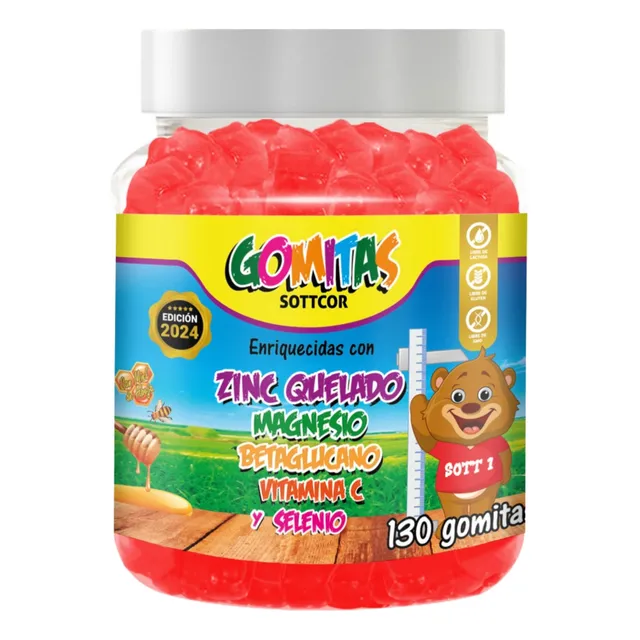 Zinc Para Niños Gomitas Sottcor 100g Fresa