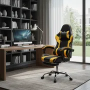 Silla Gamer Ergonómica Reclinable Con Reposapiés Home Office