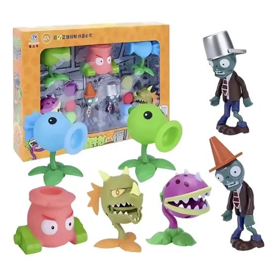 Set Lanzadores Plantas Vs Zombies Figuras Accesorios 15 Pcs