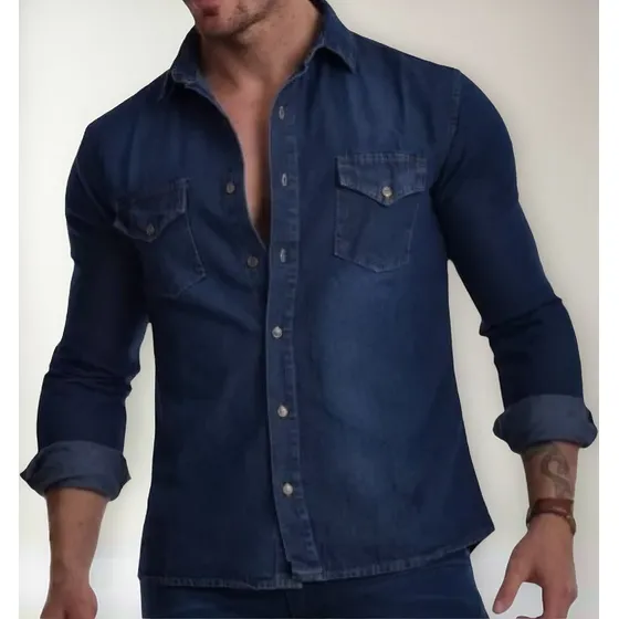 Camisa Hombre Elastizada Jean
