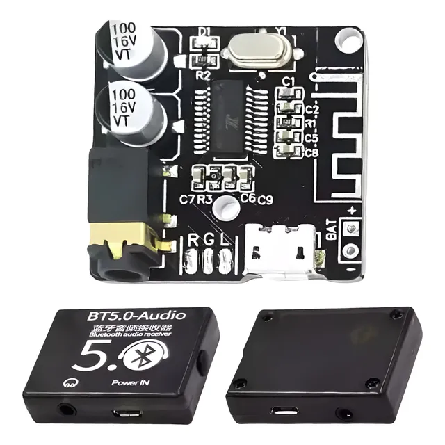 Modulo Receptor Audio Bluetooth 5.0 Vhm314 Miniplug + Case
