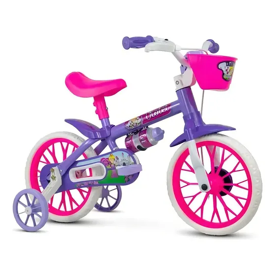 Bicicleta infantil Aro 12 Violet 4 Lilas Nathor