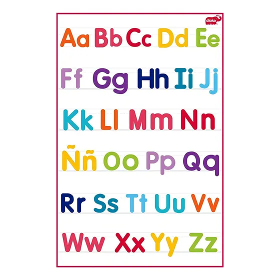 Lámina Educativa Caligrafía Abc Doble Vista Diako Letras