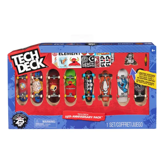 Minipatines Para Dedos Tech Deck 25 Aniversario Con Figuras
