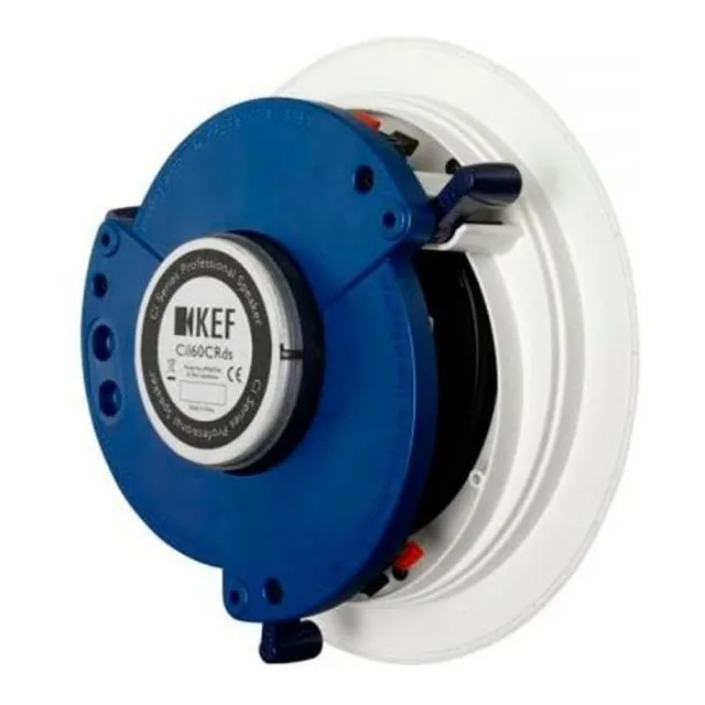 Kef Ci 160qr, Bocinas Empotrables Redonda Con Bisel Delgado Color Blanco
