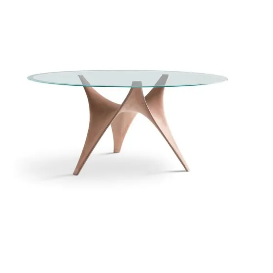 Mesa Comedor Forester Vidrio 1,40 Diametro Arte Zofa Caracas