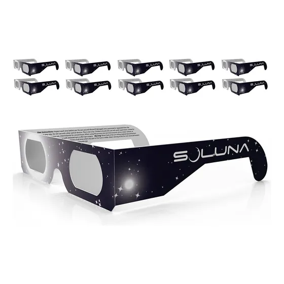 Soluna Eclipse Solar Anteojo Ce Iso Certificado Seguro Para