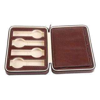 Caja De Reloj Con 8 Compartimentos Organizador Portátil Café Caja De Reloj Con 8 Compartimentos Organizador Portátil Café