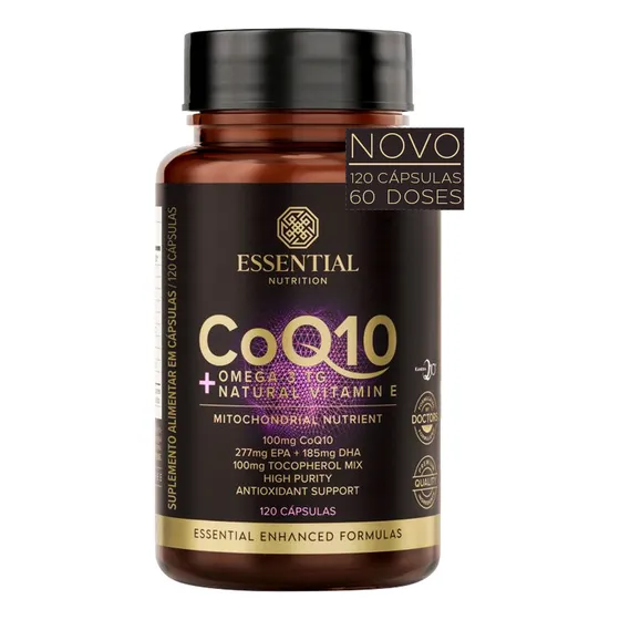 Coq10 + Ômega 3 Tg Essential Nutrition 120 Cápsulas