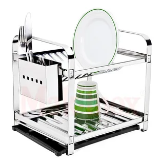 Escorredor Louca Inox 12 Pratos Cozinha Porta Talher Mak-inox Escorredor Louca Inox 12 Pratos Cozinha Porta Talher Mak-inox