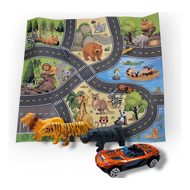 Pista Play Mat Carros Dinosaurios Para Bebés Niños